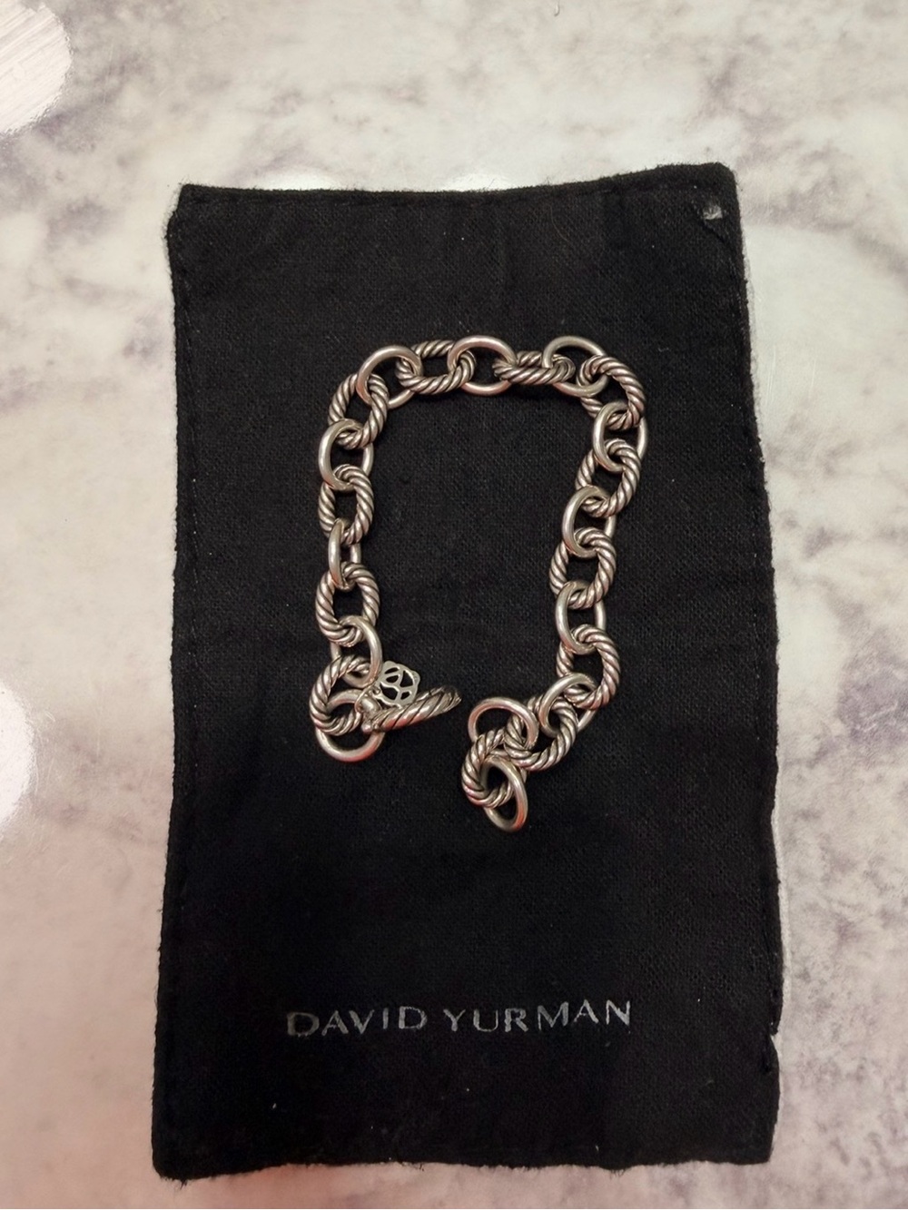 David Yurman 10mm Oval Link Chain Bracelet Sterling Silver